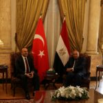 Turkish Foreign Minister Mevlut Cavusoglu meets with his Egyptian counterpart Sameh Shoukry in Cairo